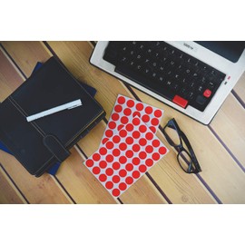 Royal Green Dot Stickers 3/4" 17 Mm Color Coding Labels in Green, Yellow, Pink, Purple, Orange, Brown, Blue and Red Dots Sticker - 1536 Pack