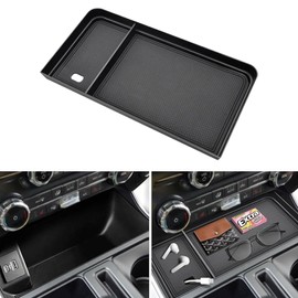 SOMOAAI Center Console Organizer Compatible with Ford F150 2025-2021 & Lightning XLT 2024-2022 Hidden Storage Tray with USB Hole Interior Accessories Center Console Tray