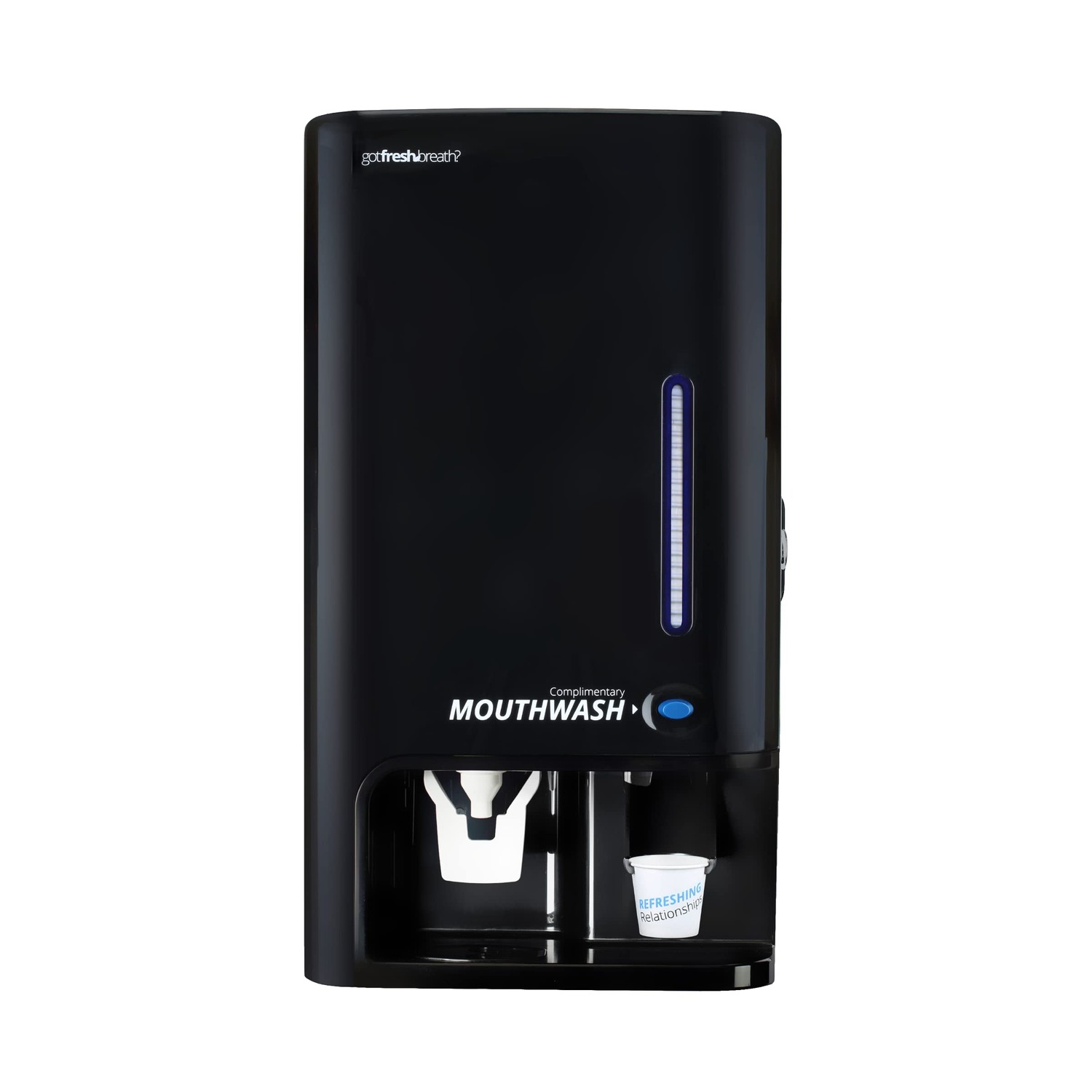 GotFreshBreath Manual Mouthwash Dispenser with Cup Holder Standing or
