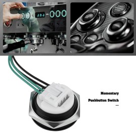 SING F LTD 19mm Push Button Switch DC12V Auto Reset for Car Horn Doorbell Button Panel (Green)