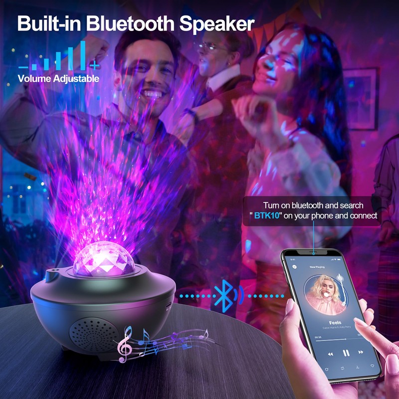 Lysumurl Galaxy Projector, Starry Night Light Projector, Colour Changing Music