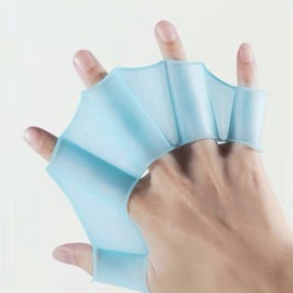 Blue Finger Webbed Gloves 4-Pack 1+1 M 5ea
