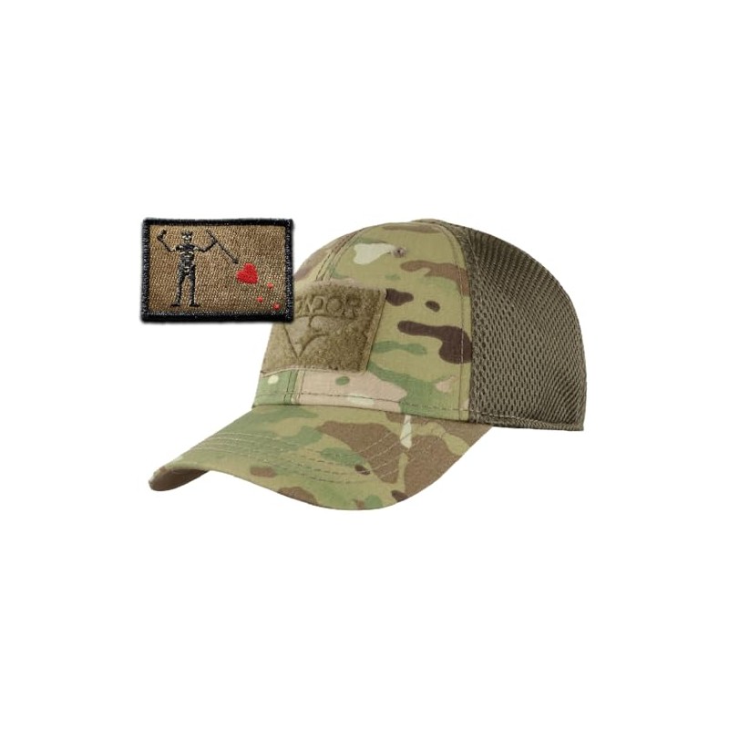 Condor MESH Fitted Tactical Cap Bundle - Blackbeard Coyote -