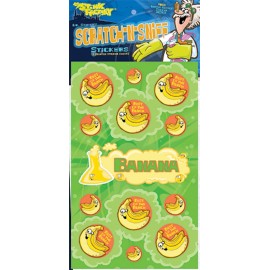 Just For Laughs Stink Factory 26pc Dr. Stinky Scratch'n Sniff Stickers Banana Scent Sheets Smell Reward Xmas