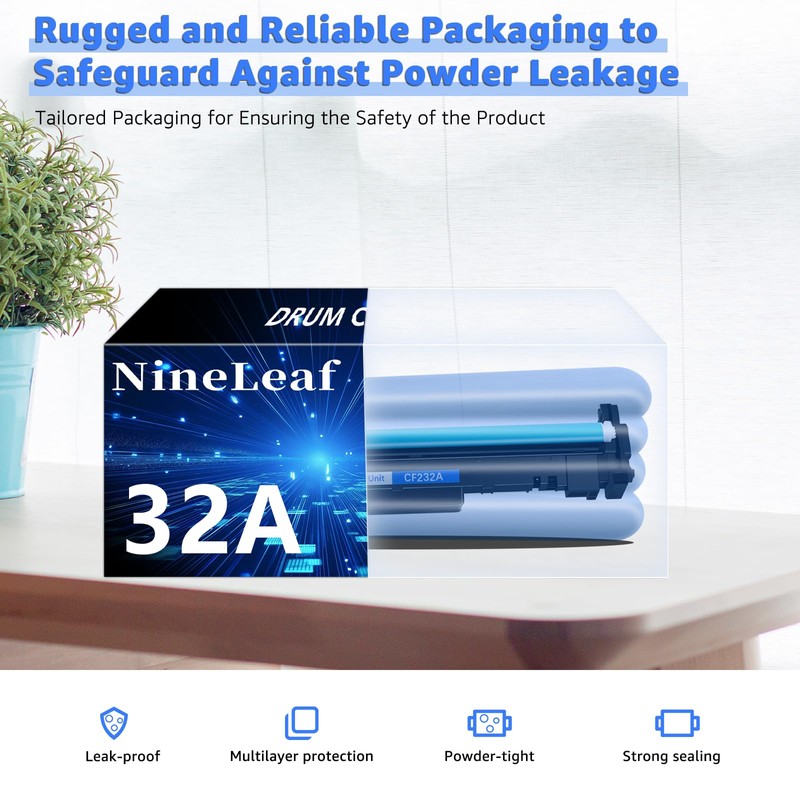 NineLeaf Compatible Drum Replacement for HP CF232A 32A Drum Unit