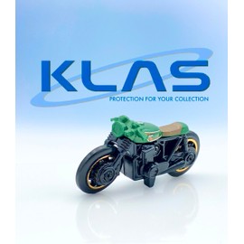 Hot Wheels Honda CB750 Café (Dark Green & Black) 2/5 Rod Squad - 2024-49/250 (Short Card) - COMES IN A KLAS CAR KEEPER SHORT CARD PROTECTOR CASE - HTC61