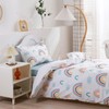 BESTDESIL Kids Duvet Cover Set Twin Size, 3 Piece Rainbow