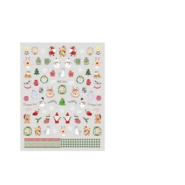 Generic Christmas Reindeer Santa Tree Snow Snowman Bear Penguin 3D Nail Sticker Wg144 Nail Wraps Stickers Manicure Supplies for Women Nails Full Long Lasting Easy Apply and Remove