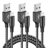GREUSB Phone Charging Cable Nylon Braided 3 Pack 10FT