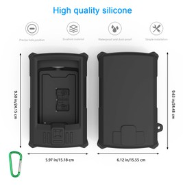 VOMENC Fish Finder Protective Silicone Skin Cover Compatible with Garmin Striker Vivid 7cv and Garmin Striker Vivid 7sv Sonar Transducer, Black Silicone Cover with Installation Case