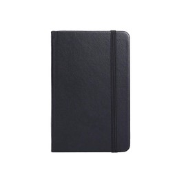 Small Pocket Notebook 3.5" x 5.5" Hardcover Lined Paper Mini Notepad with Black Leather Sketchbook Composition Notebook 1 Pack