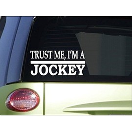 EZ-STIK Trust me JockeyH559 8 inch Sticker Decal horseracing Thoroughbred Derby Race
