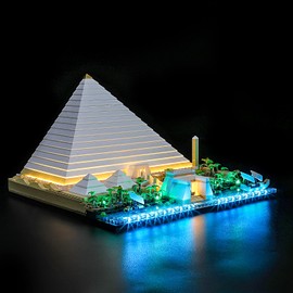 YEABRICKS LED Light for -21058 Architecture Great Pyramid of Giza Building Blocks Model (Building Set NOT Included)