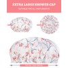 Aquior Shower Caps, Double Layer Waterproof Shower Cap for Women,
