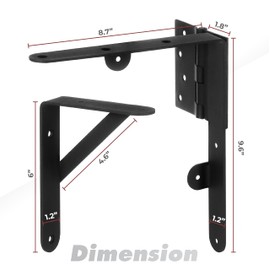 Anti Sag Gate Kit - Gate Corner Bracket-90 Degree Bracket with Gate Hinges Heavy Duty for Wooden Fences - No Sag Gate Corner Brace Bracket for Doors, Driveway (2 Set Gate Kit and 2 Latch)
