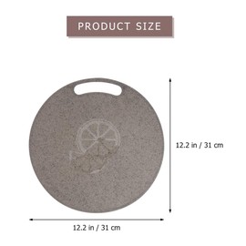 Kopinma Cutting Board Plastic Kitchen Cutting Board Round Baking Board Fruit Vegetable Cutting Board with Handles 31 cm