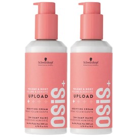 OSiS+ Crema Volumen Upload, 190 G (Paquete De 2) – Tratamiento Capilar Ligero Y Voluminizador – Acondicionador, Control Del Peinado Y Efecto Volumen – Protección Contra El Calor Del Secado