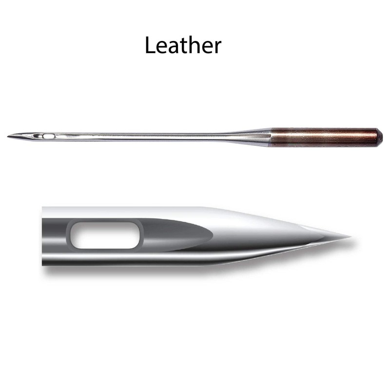 Klasse Leather Needles, Assorted 80 and 90, 1 Pack, 6pcs,