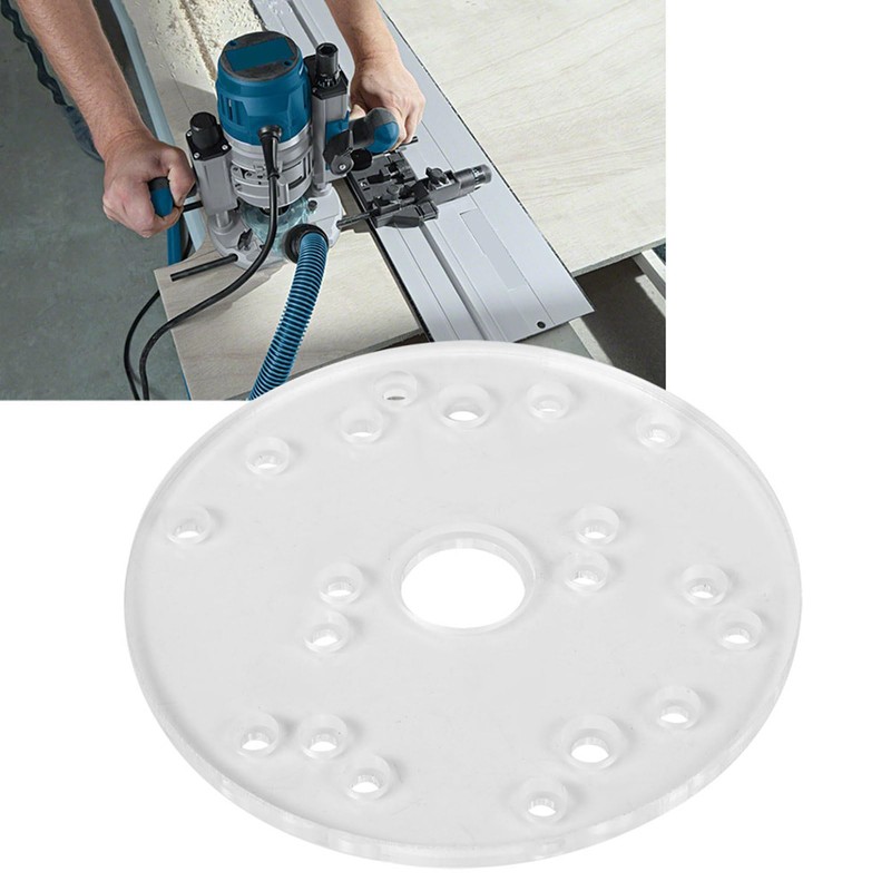 Dia 6.5 Router Base Plate, Acrylic Router Universal Base Plate