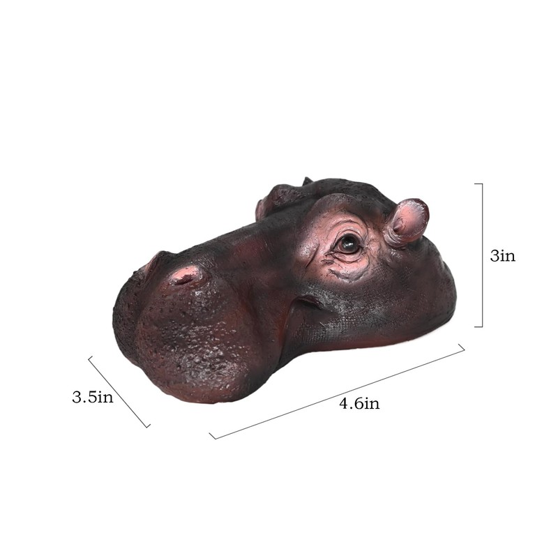 Juliahestia Hippo Head Pool Float Pond Decor Floating Hippopotamus Decoy