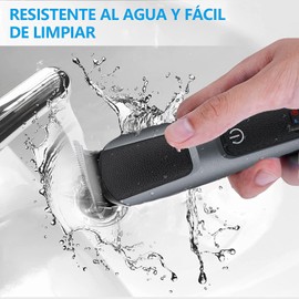Recortadora Todo En Uno De Barba Maquina De Afeitar Barbero 12 Piezas - Hombre Profesional Cortadora De Pelo Recargable Barba Precisión Impermeable Recortadora De Barba Electrico Cortapelos Kit De