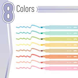 Mr. Pen- Aesthetic Cute Pastel Highlighters Set, 8 pcs, Chisel Tip, Candy Colors, No Bleed Bible Assorted Colors