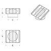 United Pacific C677217 Chrome Defrost Duct For 1967-72 Chevy and