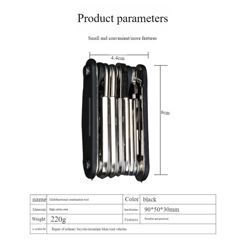 DeepCrush 16 in 1 Bicycle Multitool Bike Tools Kit with