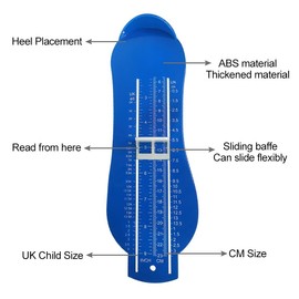 JOYVOX Kids Foot Measure Device - Durable & Portable Foot Length Measuring Tool for Accurate Shoe Size Measurement at Home - Easy to Use & Perfect for Growing Kids - Ensure the Right Fit Every Time