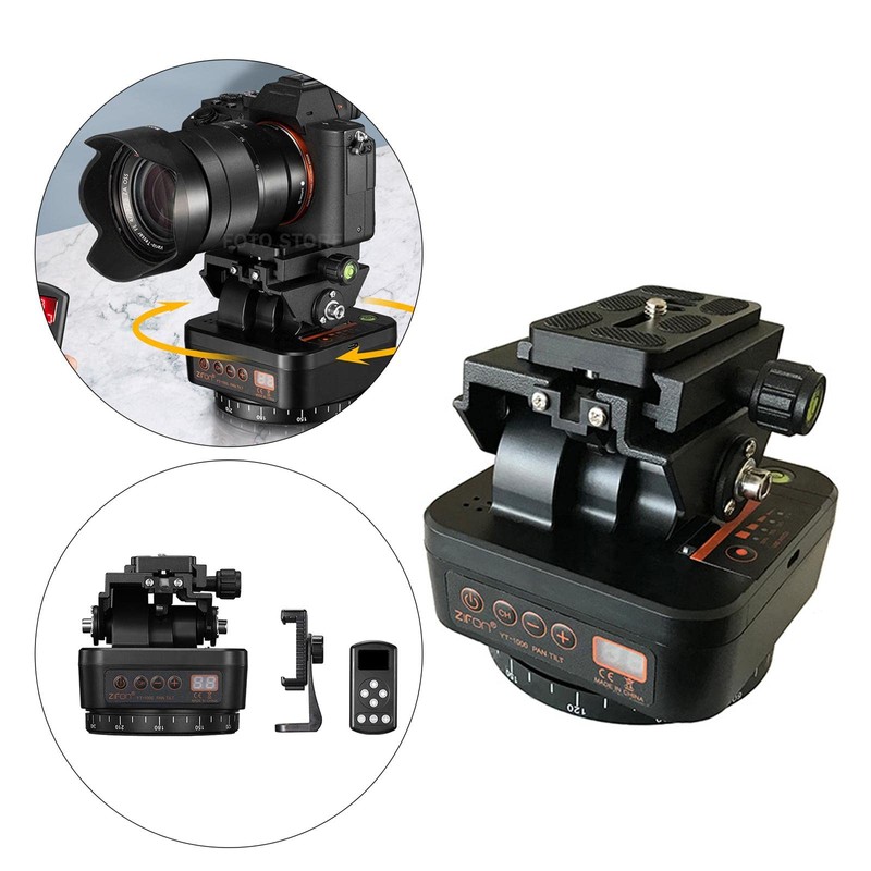 Video,Remote Control Pan Tilt Head for Phones, Lens, Action Cameras,Mirrorless