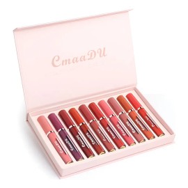 Juego De 10 Cajas De Pintalabios Y Brillos De Labios Mate Ho