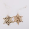 LUOEM Wooden Snowflake Pendants Christmas Decoration Hanging Decorations with String