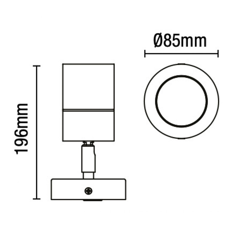 Zink ZN-26536-WHT-65 Leto Spot Light, IP65, White, tilt