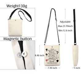 BNQL Women's Beauty Beast Crossbody Bag, White, 5.9 x 8.26 x 1 inches, Adult, Unisex-Youth, Beauty and the Beast Fans, Everyday Users, Sling, Crossbody Bag, Handbag