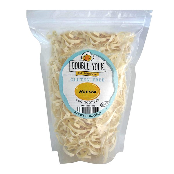 Gluten Free Noodles Amish Wedding Foods Double Yolk Medium Egg Noodle 10 oz Bag (One Bag)