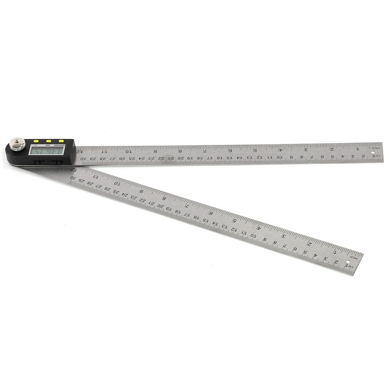 Digital Angle Finder LED Display Stainless Steel Metric Imperial 360°