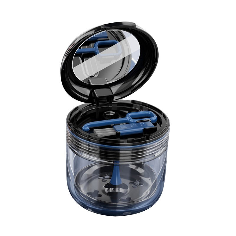 Mouth Guard Case Storage Box Good Sealing with Brush Mirror