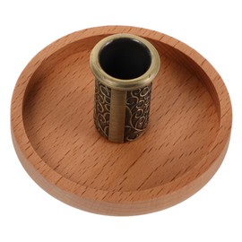 Levemolo Natural Aromatherapy Moxa Stick Holder Wooden Base Tray Secure Stand for Moxibustion