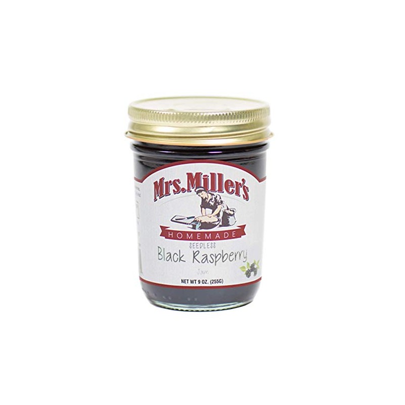 Mrs. Miller's Seedless Black Raspberry Jam 9 Ounce (Pack of