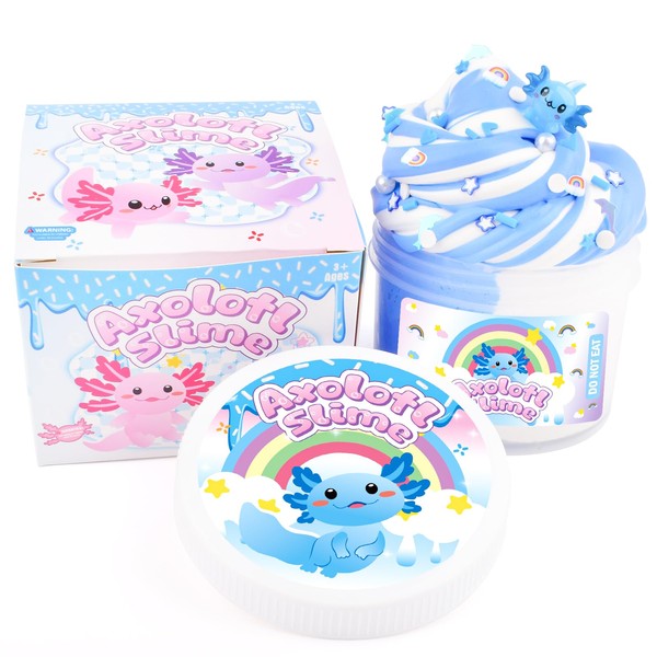 Axolotl Butter Slime Party Favors, Fun Blue Slime Add Ins,
