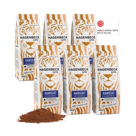 Hagenbeck Hanseat 6 x 250 g (1.5 kg) Ground Coffee Spicy Aromatic Roast Coffee with Strong Note 100% Arabica Blend of Gentle Roasting Medium Strength Ground Coffee Beans