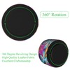 Czzmy Round Leather Art Supply Organizer,Remote Control Holder,360 Degree Spinning,Multi-Functional