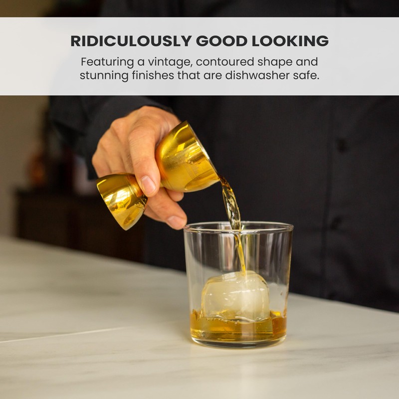 A Bar Above Premium Bell Jigger, 304 Stainless Steel Double