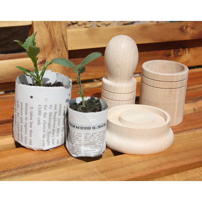 Greena® Seedling Paper Potter - Makes 2 Sized Paper Pots!