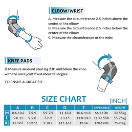 METROLLER Adult & Kids Protective Gear Set for Men, Women Youth Knee Pads, Elbow Pads & Wrist Guards 3 in 1 for Skateboarding Multi-Sports Protective Gear