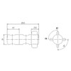 LIXIL INAX Hook Component A-3682 for 24mm Slide Bar