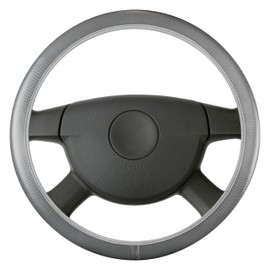 Walser Auto Lenkradbezug Soft Grip, Auto Lenkrad Schutzhülle, Lenkradhülle Auto Carbon, Lenkradschutz Auto, Lenkradbezug Winter/Lenkrad Bezug Sommer, Anti Rutsch Lenkradbezug Sport grau