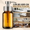 Mervelo 8.5oz Amber Glass Liquid Soap Dispenser - Refillable Pump