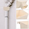 HOMSFOU Square PVC Downspout Adapter 9.25X6.29X5.31 Inches Rain Gutter Collector