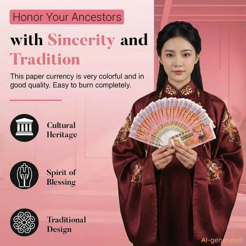 QPHYFXF Ghost Money 300 Sheets Joss Paper, Traditional Heaven Bank